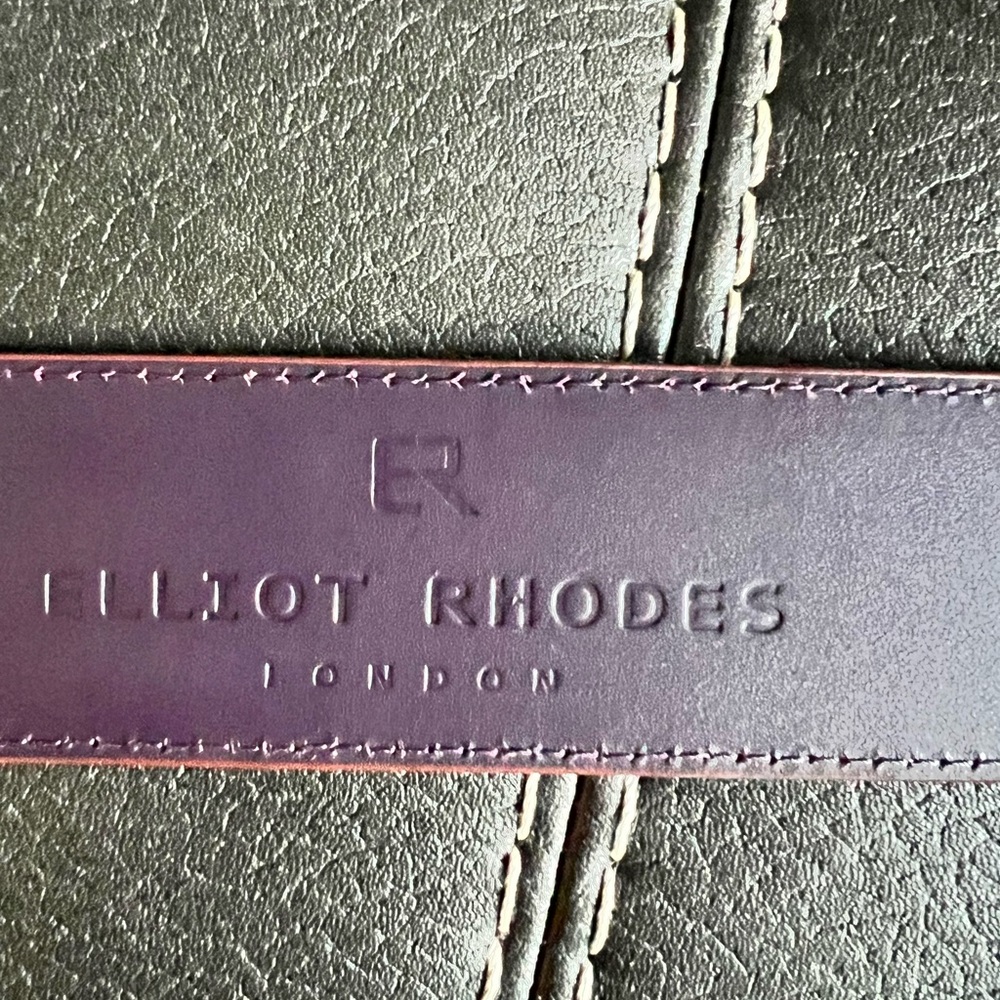 Elliot Rhodes suede Belt size 42-44 Solid brass buckle